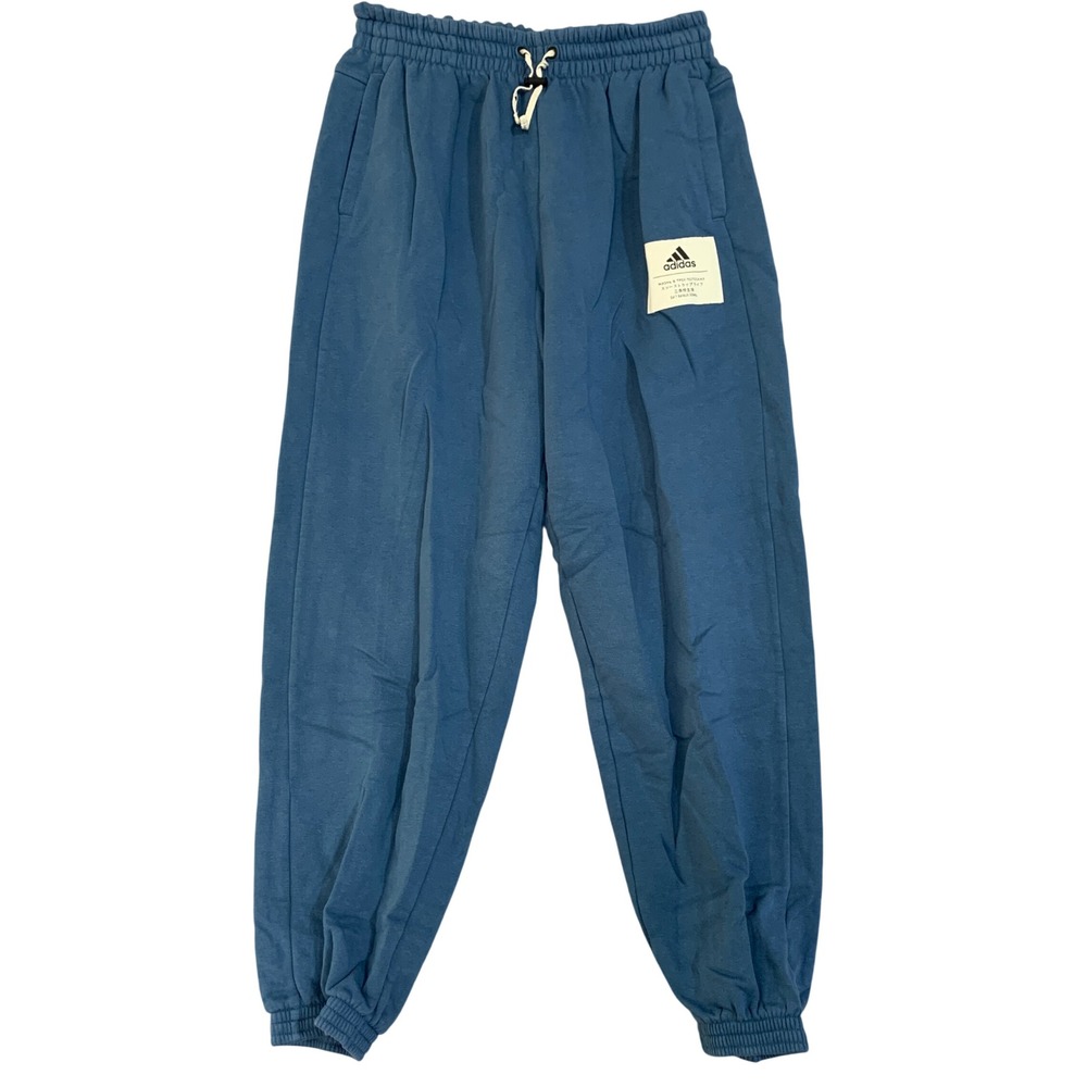Adidas Men's Size M Blue Three Stripe Life Sweatpants Cotton Blend Joggers